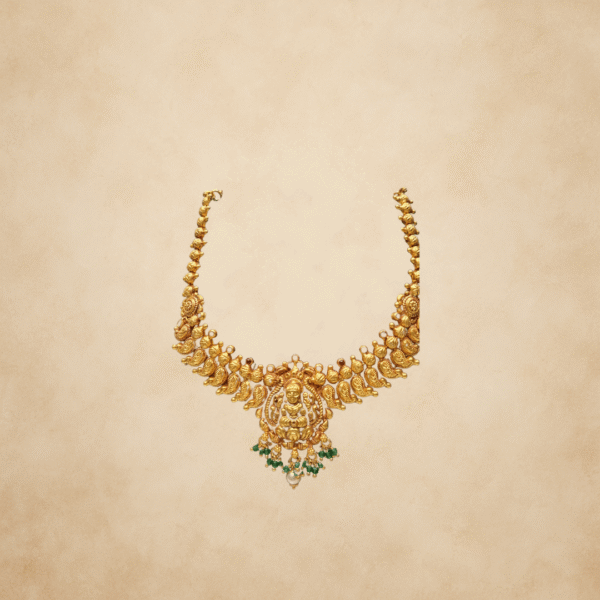 Divya Lakshmi Temple Necklace Set - Image 2