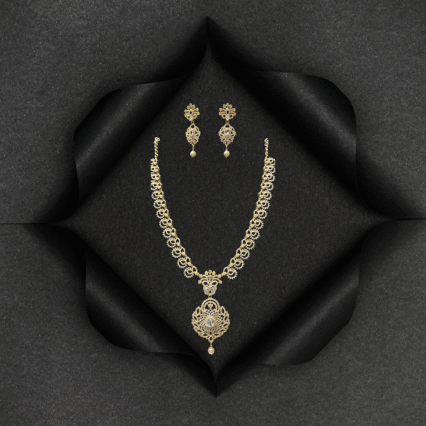 Golden Blossom Necklace Set