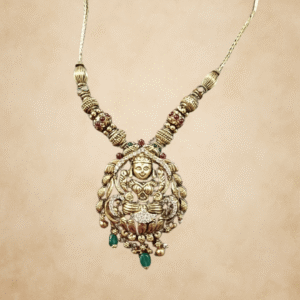 Lakshmi Oval Temple Pendant Necklace