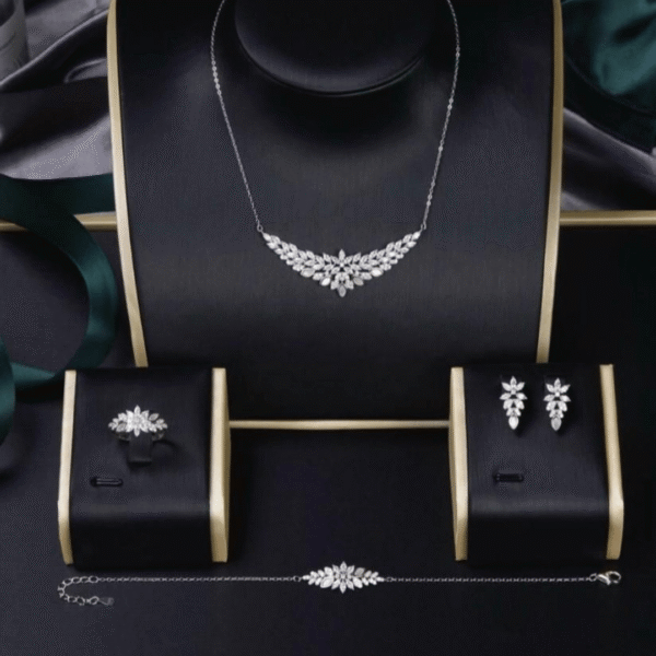 Radiant Bloom Diamond Jewelry Set