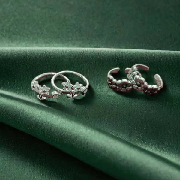 Blossom Bloom Adjustable Ring Trio